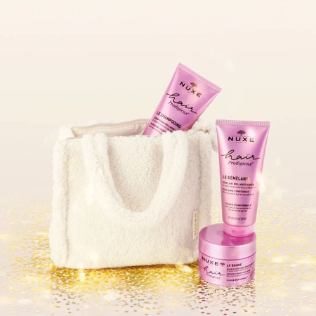 NUXE Hair Prodigieux Zestaw – Szampon, 200 ml + Odżywka, 200 ml + Maska 3-minutowa, 200 ml