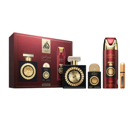 Lattafa Nebras Pirde Zestaw Prezentowy - Woda Perfumowana, 100ml + Dezodorant, 200ml + Woda Perfumowana, 20ml