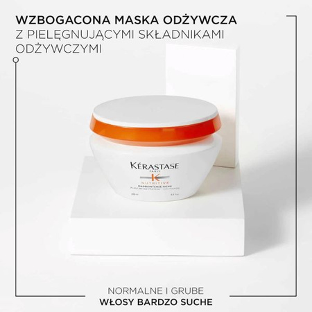 Kérastase Nutritive Masquintense Rich - Odżywcza Maska do Włosów Suchych, Normalnych i Grubych, 200ml