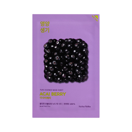 Holika Holika Pure Essence Mask Sheet - Acaiberry 23ml - antyoksydacyjna maska z wyciągiem z jagód acai