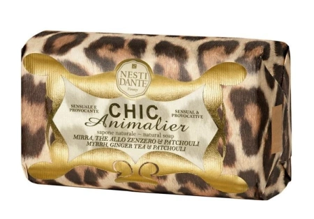 Nesti Dante Mydło toaletowe Brązowy Lampart – naturalne mydło imbir & paczuli, 250g