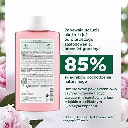 KLORANE Szampon organiczny z Piwonią, 400 ml