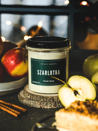 Wosk&Knot Świeca Sojowa - Szarlotka, 300ml 