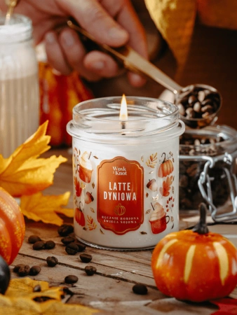 Wosk&Knot Świeca Sojowa - Latte Dyniowa, 250g