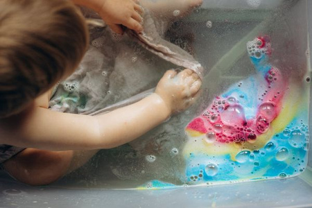 MINI U Musująca Kula do Kąpieli dla Dzieci Perłowa Fala, 150g