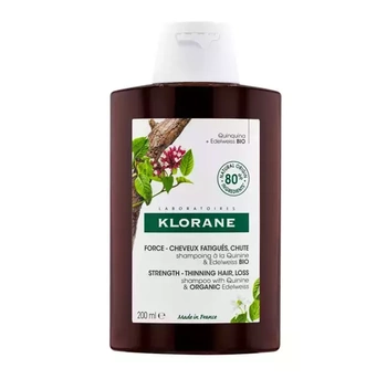 KLORANE Szampon z Chininą i organiczna Szarotka, 200ml