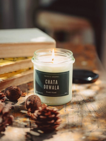 Wosk&Knot Świeca Sojowa - Chata Drwala, 300ml