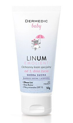 DERMEDIC LINUM EMOLIENT BABY Specjalny krem ochronny, 50ml