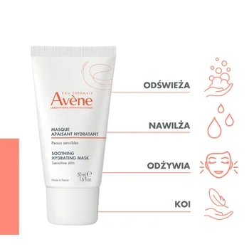 Avene Eau Thermale Maseczka Kojąco-Nawilżająca, 50ml