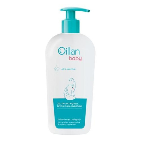 Oillan Baby Żel 3w1 do kąpieli, mycia ciała i włosów, 750ml