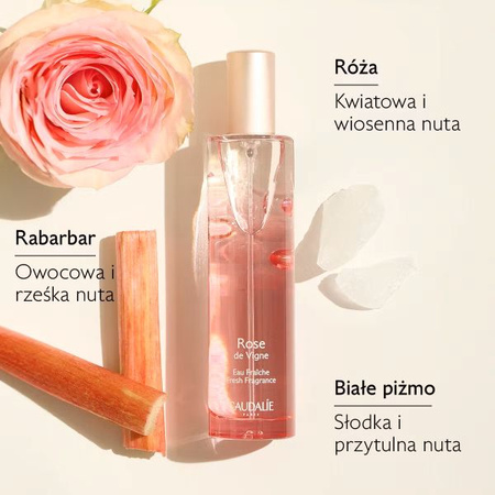 Caudalie Rose de Vigne Zestaw Świąteczny – Woda Orzeźwiająca, 50 ml + Żel Pod Prysznic, 200ml
