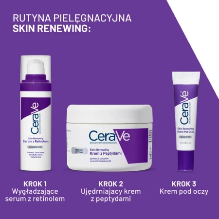 CeraVe Skin Renewing Krem z Peptydami – Ujędrniający Krem z Ceramidami i Peptydami, 48g