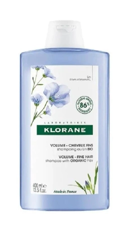 Klorane Szampon z Włóknami Lnu, 400 ml