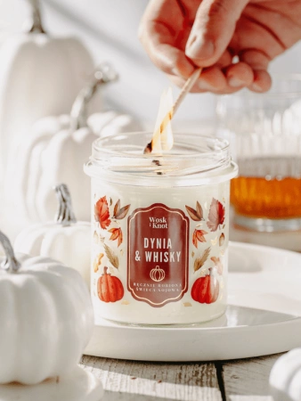 Wosk&Knot Świeca Sojowa - Dynia & Whisky, 250g