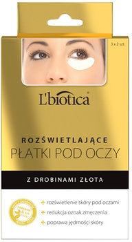 L'BIOTICA Płatki pod oczy rozświetlające 3x2 sztuki