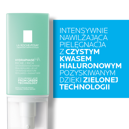 LA ROCHE-POSAY HYDRAPHASE HA RICH Krem Intensywnie Nawilżający, 50ml