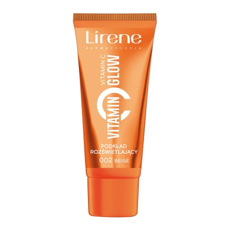 Lirene Vitamin Glow 002 Beige – Podkład Rozświetlający z Witaminami, 30 ml