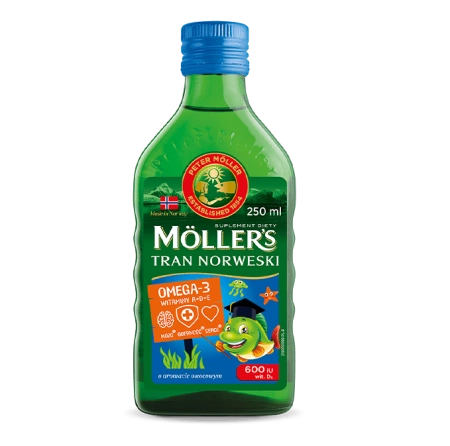 MOLLER'S TRAN NORWESKI płyn o smaku owocowym 250 ml 