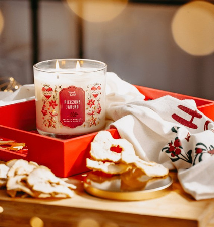 Wosk&Knot Świeca Sojowa Pieczone Jabłko, 350g