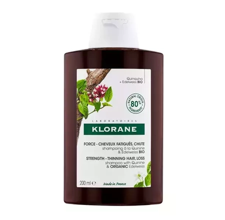 KLORANE Szampon z Chininą i organiczna Szarotka, 200ml