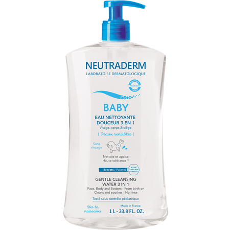 Neutraderm Baby Łagodna Woda Myjąca 3w1, 1000 ml 
