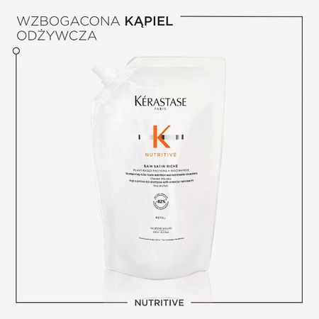 Kérastase Nutritive Bain Satin Riche Refill, 500ml– wzbogacona kąpiel dla włosów grubych
