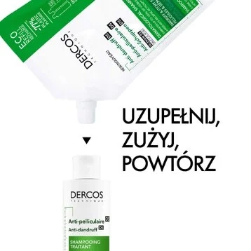 VICHY Dercos DS Szampon przeciwłupieżowy do włosów normalnych i przetłuszczających się  Refill - opakowanie uzupełniające, 500ml