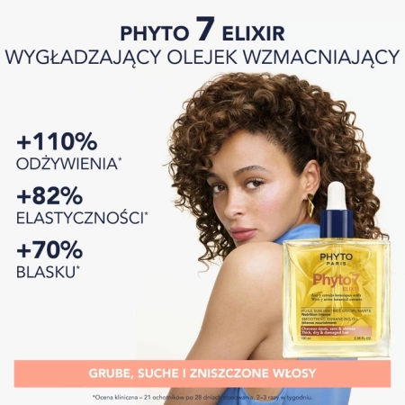 Phyto 7 Élixir Huile Sublimatrice Disciplinante – Olejek do Włosów Kręconych i Bardzo Suchych, 100ml