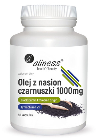 Aliness Olej Z Nasion Czarnuszki 1000 mg, 60 kaps.