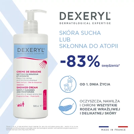 Dexeryl Shower Krem Myjący pod Prysznic, 500ml