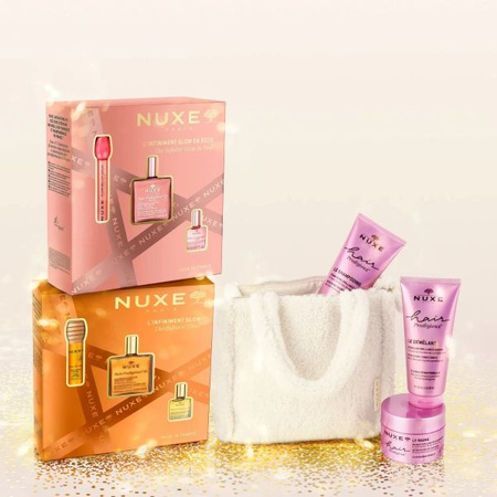 Nuxe Infinite Glow Zestaw Huile Prodigieuse Or, 50ml + Huile Prodigieuse, 10ml + Reve De Miel Olejek do Ust, 10ml 
