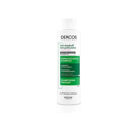 VICHY DERCOS Szampon przeciwłupieżowy do skóry wrażliwej, 200ml