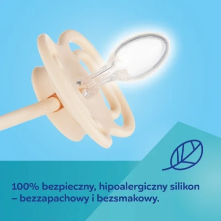 Canpol Babies Smoczek Silikonowy 0-6m Symetryczny DENTAL AIR 2 Kremowy, 2 sztuki 