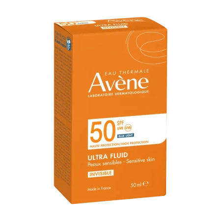 Avène Eau Thermale Ultra Fluid SPF 50 – Lekki Fluid Przeciwsłoneczny do Twarzy, 50ml