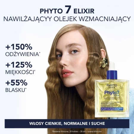 Phyto 7 Élixir Huile Sublimatrice Universelle – Olejek do Włosów Suchych i Zniszczonych, 100ml 