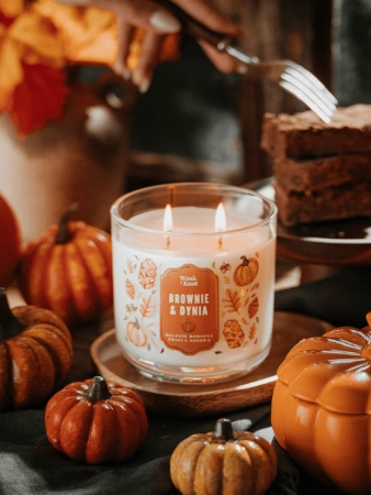 Wosk i Knot świeca sojowa Brownie&Dynia 350g