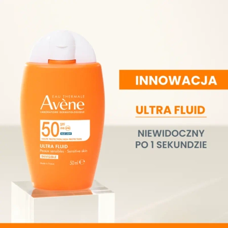 Avène Eau Thermale Ultra Fluid SPF 50 – Lekki Fluid Przeciwsłoneczny do Twarzy, 50ml