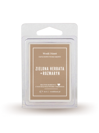 Wosk&Knot wosk zapachowy Zielona herbata i rozmaryn 60g