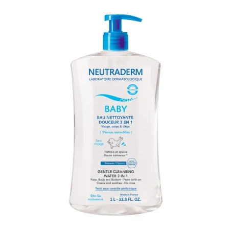 Neutraderm Baby Łagodna Woda Myjąca 3w1, 1000 ml | KRÓTKA DATA: 30.11.2025r.