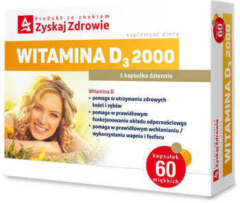 WITAMINA D3 2000 Zyskaj Zdrowie x 60 kapsułek