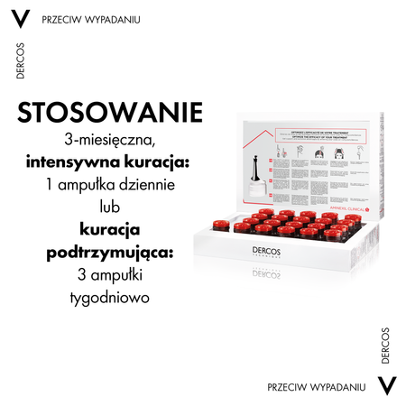 VICHY Dercos Aminexil Clinical - Kuracja Przeciw Wypadaniu, 5x21 ampułek