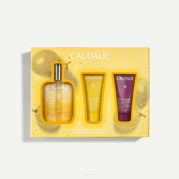 CAUDALIE XMASS 2024 Soleil Des Vignes Zestaw (Olejek pielęgnacyjny, 50 ml + Żel pod prysznic, 50 ml + The des Vignes Balsam, 50 ml)