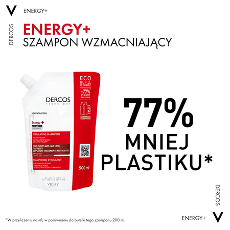 VICHY DERCOS ENERGISANT Szampon wzmacniający Refill - opakowanie uzupełniające, 500ml