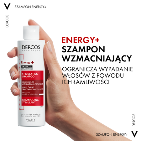 VICHY Dercos Energisant Szampon Wzmacniający, 400 ml