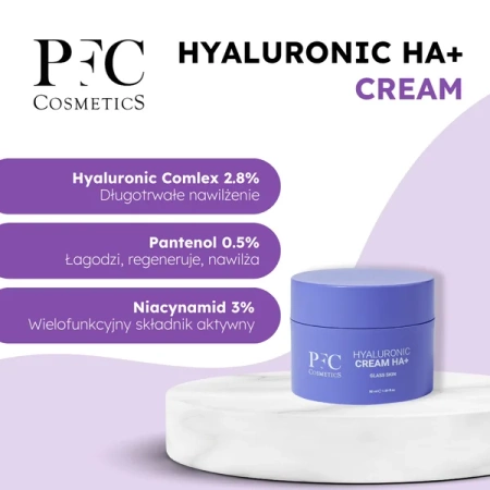 PFC Hyaluronic HA+ Cream Glass Skin Krem Nawilżający, 50ml | PROMOCJA -70%