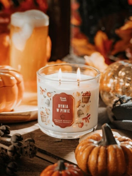 Wosk&Knot Świeca Sojowa - Dynia w Piwie, 350g