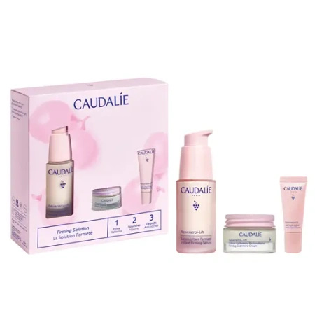Caudalie Resveratrol-Lift Zestaw Wiosenny - Serum do Twarzy, 30ml + Krem Kaszmir, 15ml + Krem pod Oczy, 15ml