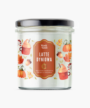 Wosk&Knot Świeca Sojowa - Latte Dyniowa, 250g