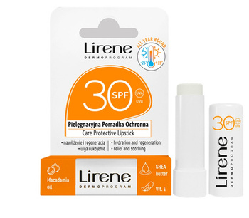 Lirene Pomadka Ochronna SPF30 – Pielęgnacyjna Pomadka z Filtrem UV, 4,6 g