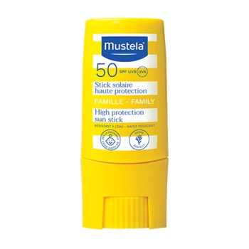 Mustela Sun Family Sztyft SPF 50+ – Ochrona Przeciwsłoneczna dla Dzieci i Dorosłych, 9ml